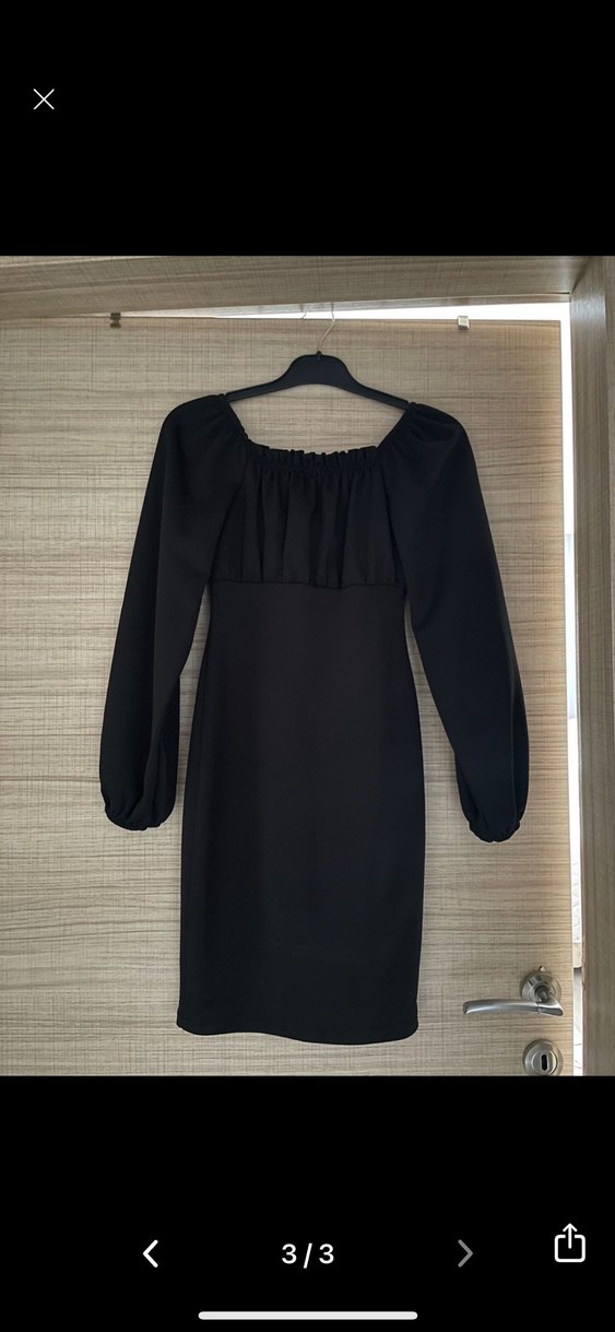 Siyah mini Elbise - Görsel 3