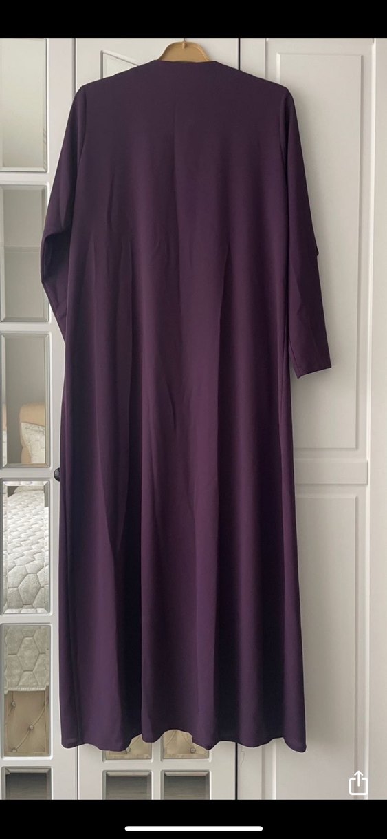 Uzun Mor Kadın ferace - Görsel 2