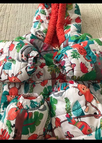 Renkli Baskılı Bebek astronot Tulum - Görsel 2