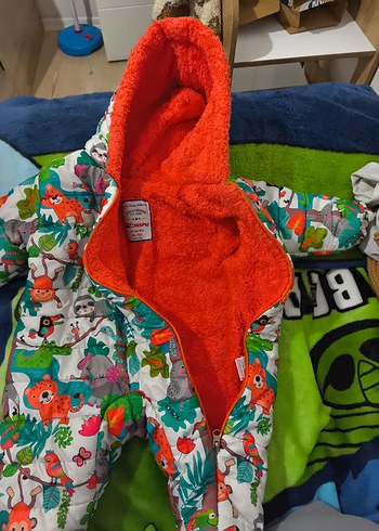 Renkli Baskılı Bebek astronot Tulum - Görsel 3