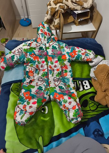 Renkli Baskılı Bebek astronot Tulum - Görsel 4