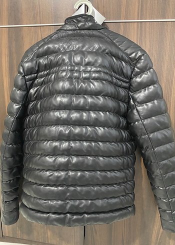 Erkek Siyah Deri Fermuarlı Ceket - Görsel 5