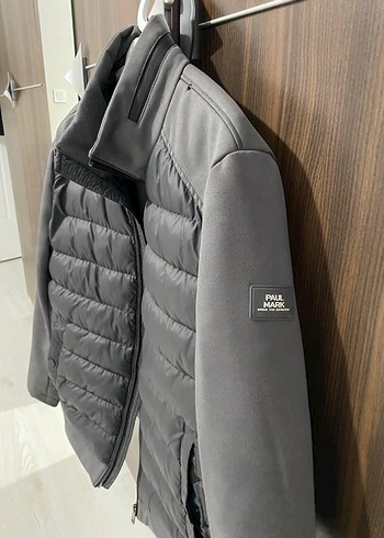 Gri Erkek Fermuarlı Street Wear Mont - Görsel 2