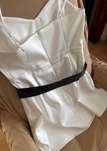 İnce askılı Mini Beyaz mezuniyet Elbisesi. Markası AdL. L/XL - Görsel 10