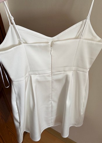 İnce askılı Mini Beyaz mezuniyet Elbisesi. Markası AdL. L/XL - Görsel 5