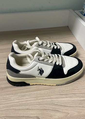 U.S Polo Assn. Beyaz Siyah Erkek Spor Ayakkabi