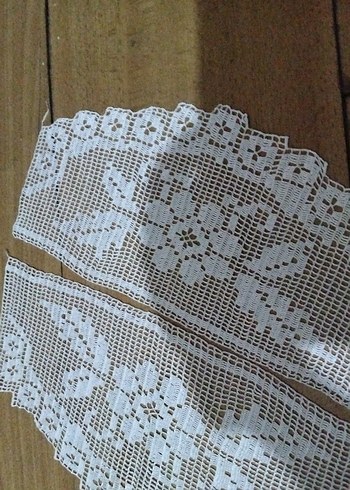 El Yapımı Beyaz Dantel Parça - Görsel 4