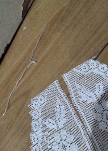 El Yapımı Beyaz Dantel Parça - Görsel 8