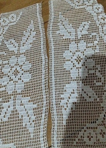 El Yapımı Beyaz Dantel Parça - Görsel 2