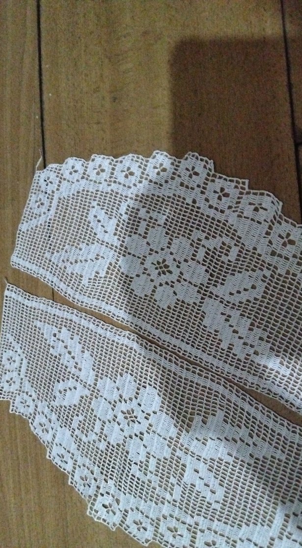 El Yapımı Beyaz Dantel Parça - Görsel 4