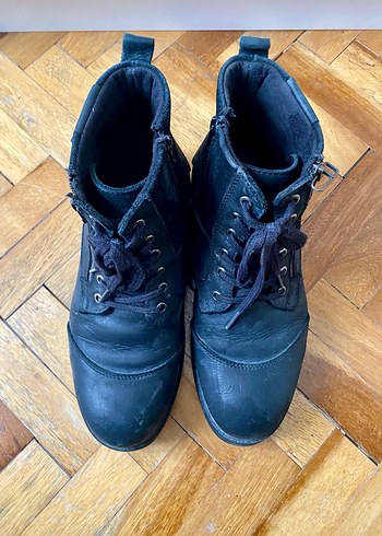 Siyah Bağcıklı Erkek Biker Bot - Görsel 2