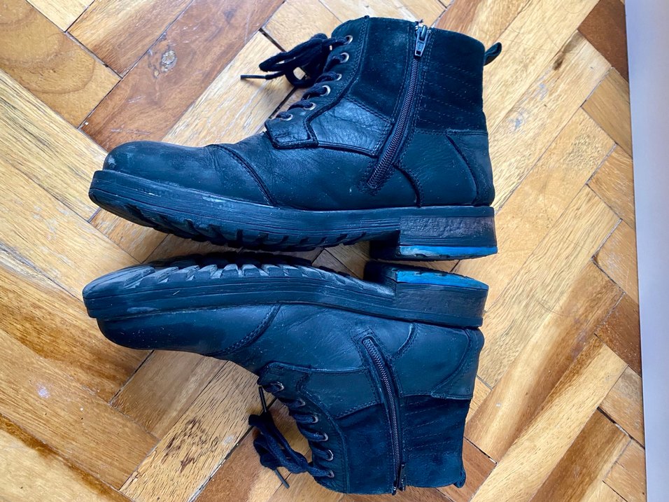 Siyah Bağcıklı Erkek Biker Bot - Görsel 3