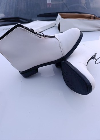 Kahverengi Deri Fermuarlı Kadın Bot - Görsel 2