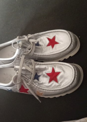 gri yıldızlı kundura türü ayakkabı 38 no hızlı kargo - Görsel 4