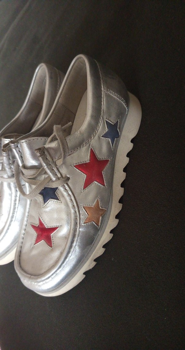 gri yıldızlı kundura türü ayakkabı 38 no hızlı kargo - Görsel 2