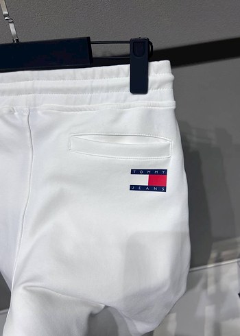 Beyaz Rahat Kesim Erkek Eşofman Altı - Görsel 2