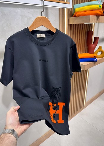 Hermes Beyaz Baskılı Erkek Tişört - Görsel 4