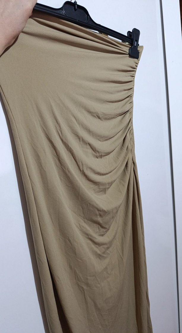 straplez Uzun Kadın Elbise - Görsel 2