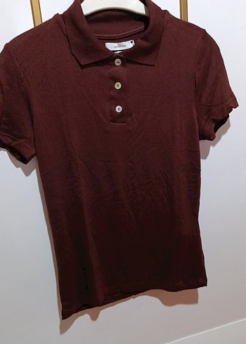 kahverengi Polo yaka T-shirt - Görsel 3