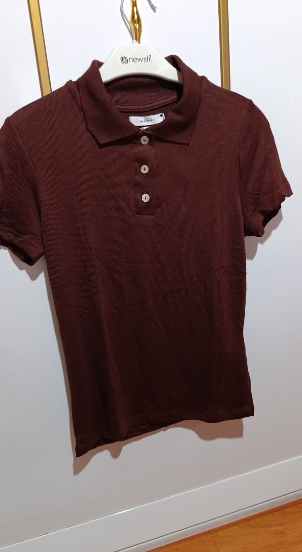 kahverengi Polo yaka T-shirt - Görsel 3