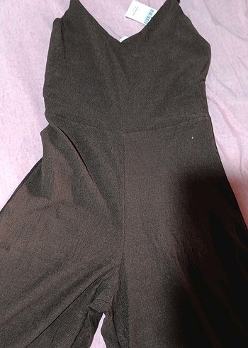 V Yaka dökümlü Uzun Kadın Tulum - Görsel 7