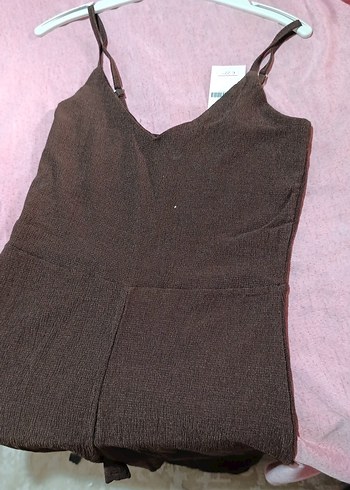 V Yaka dökümlü Uzun Kadın Tulum - Görsel 6