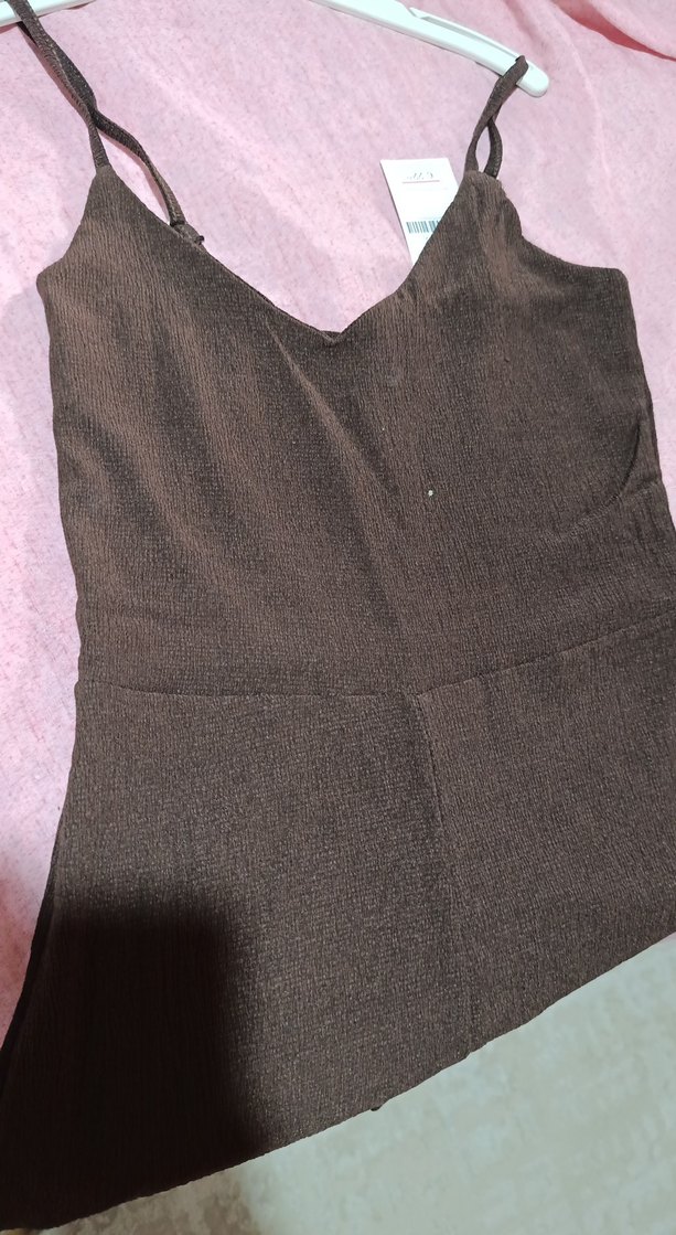 V Yaka dökümlü Uzun Kadın Tulum - Görsel 5