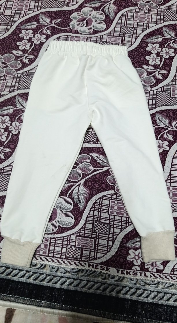 kırık beyaz Baskılı Beyaz Erkek Çocuk Eşofman Altı - Görsel 2