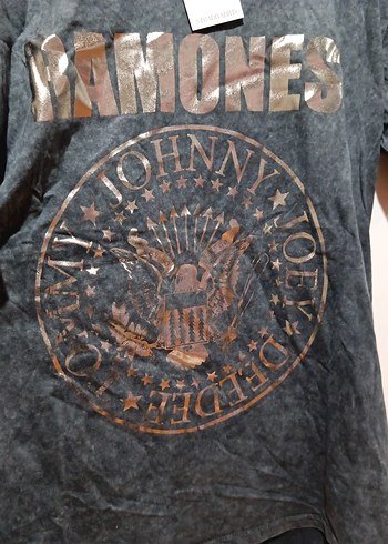 Antrasit renk, Rahat Kesim Kısa Kollu romones baskılı T-shirt - Görsel 4