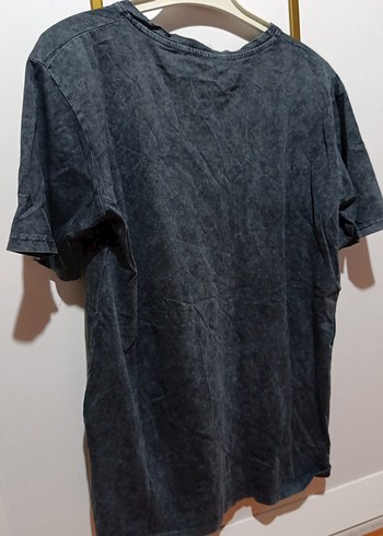 Antrasit renk, Rahat Kesim Kısa Kollu romones baskılı T-shirt - Görsel 5