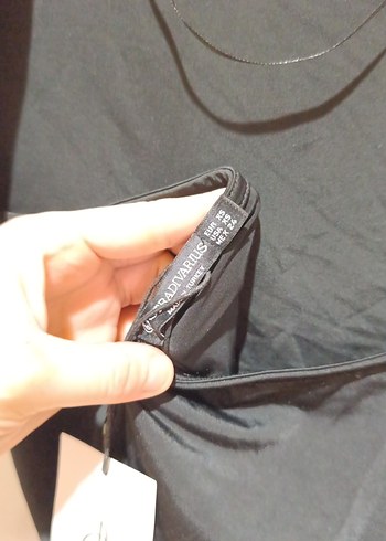 Siyah Mini crop sırt dekolteli Kadın Bluz - Görsel 5