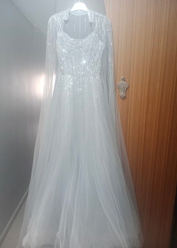 Bebe Mavisi Gümüş Taşlı Pelerinli Tuvalet - Görsel 7