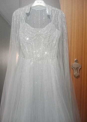 Bebe Mavisi Gümüş Taşlı Pelerinli Tuvalet - Görsel 8