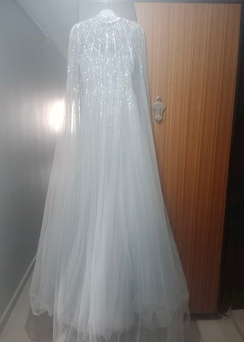 Bebe Mavisi Gümüş Taşlı Pelerinli Tuvalet - Görsel 4