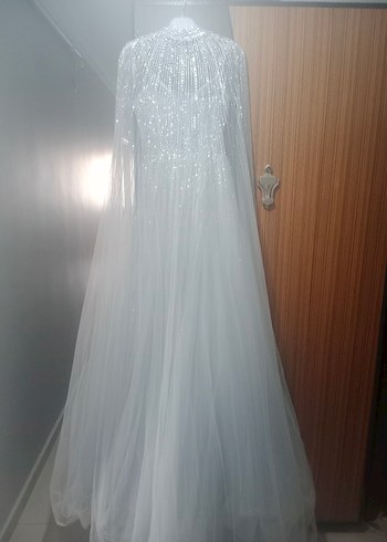 Bebe Mavisi Gümüş Taşlı Pelerinli Tuvalet - Görsel 6