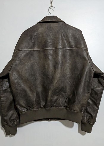 Bershka Faux Leather Vintage Ceket - Görsel 6