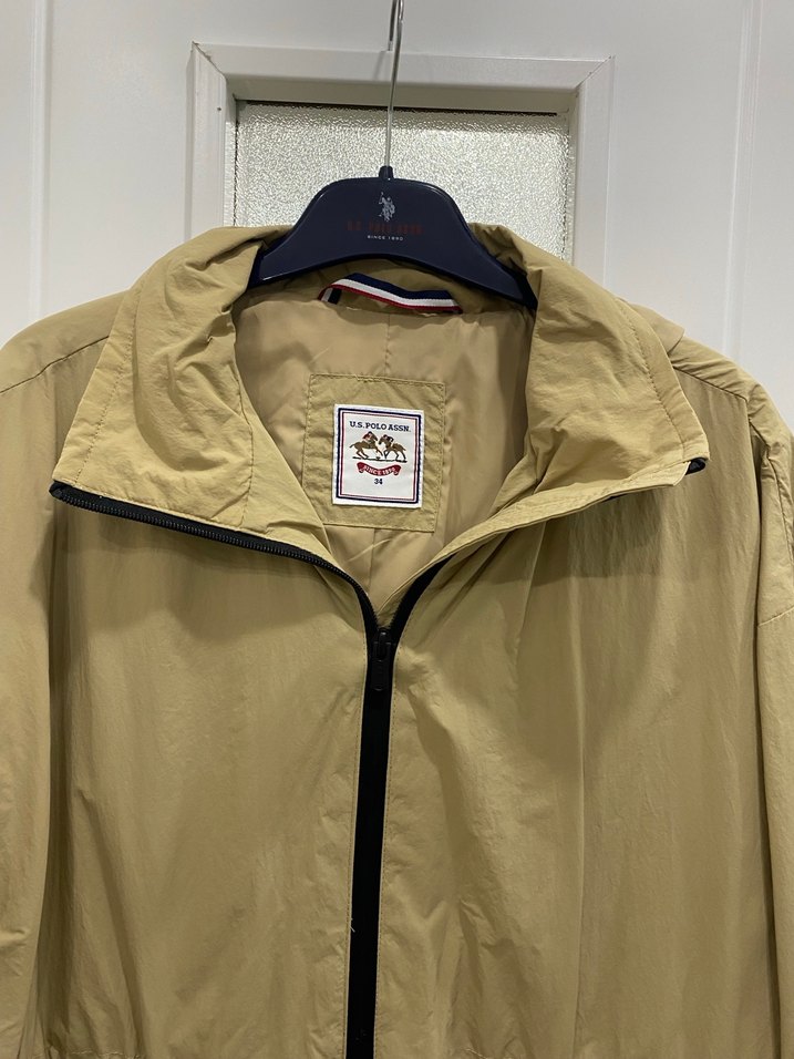 Bej Uzun Bayan Yağmurluk Fermuarlı - Görsel 2