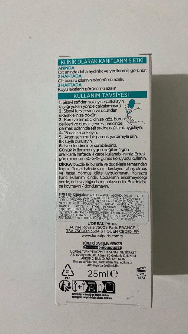 L'Oréal Bright Reveal Yenileyici Peeling Serumu - Görsel 2