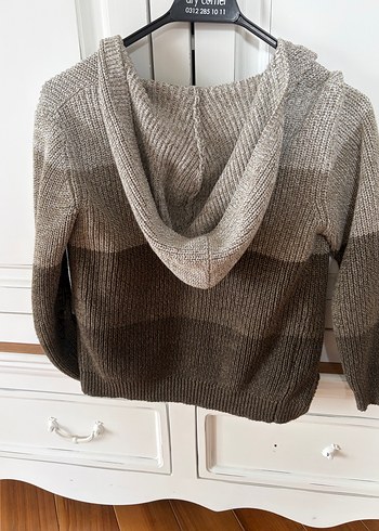 Erkek çocuk Gri-Kahverengi Örgü Hırka - Görsel 2