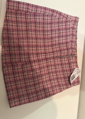 Pembe Ekoseli Mini Etek 37 cm - Görsel 2