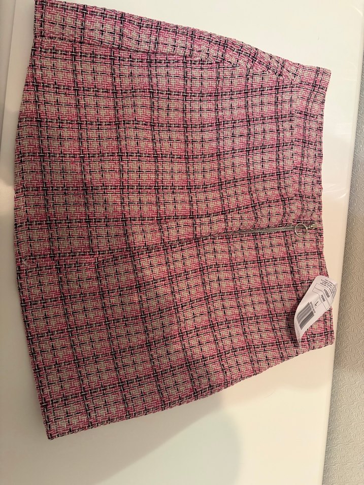 Pembe Ekoseli Mini Etek 37 cm - Görsel 2