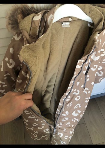 Kahverengi Leopar Desenli Bebek Tulumu - Görsel 3