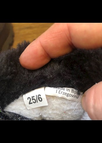 Kız Çocuk Siyah Yılan Desenli Kürklü Bot - Görsel 6