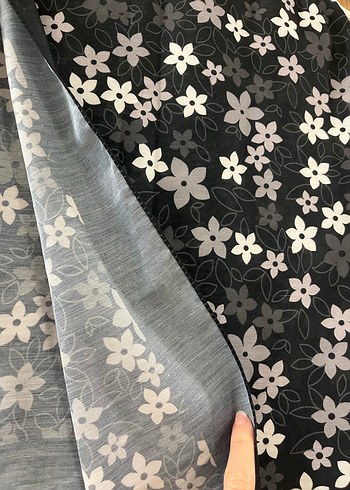 Kadın Gri Çiçek Desenli Şal - Görsel 4