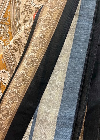 Bohem Tarzı Kahverengi Gri Desenli Kadın Şal - Görsel 2