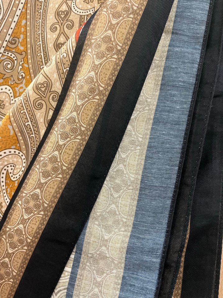 Bohem Tarzı Kahverengi Gri Desenli Kadın Şal - Görsel 2