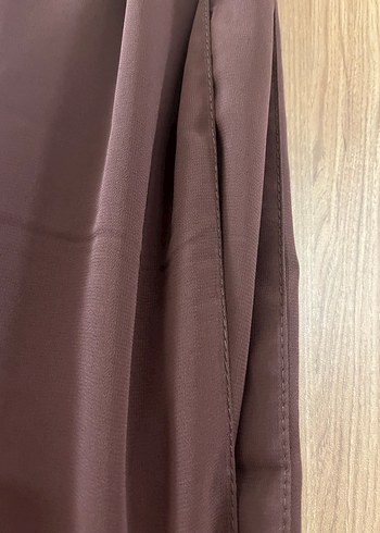 Drapeli Kahverengi Kadın Şal - Görsel 3