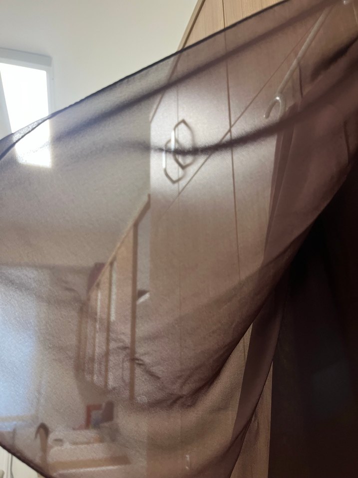 Drapeli Kahverengi Kadın Şal - Görsel 2