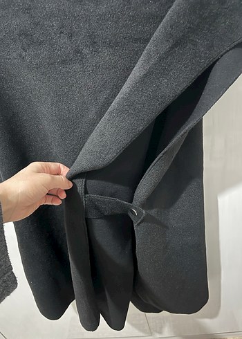 Düğmeli Siyah Kısa Kadın Yelek - Görsel 4