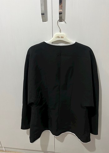 Düğmeli Siyah Kadın Blazer Ceket - Görsel 2